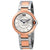 Cartier Ballon Bleu Automatic Diamond Dial Ladies Steel and 18kt Rose Gold Watch W3BB0013