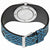 Calvin Klein Spellbound Silver Dial Blue Leather Ladies Watch K5V231V6