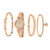 Anne Klein Mother Of Pearl Dial Rose Gold Bangle Ladies Watch Set 2238RGST