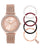 Anne Klein Ladies Rose Gold-Tone Watch Set 3166INST