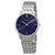Bulova Classic Blue Dial Stainless Steel Mens Watch 96A188