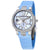 Ulysse Nardin Executive Dual Time Automatic Blue Mother Of Pearl Diamond Dial Ladies Rubber Watch 243-10B-3C-393