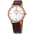 Charmex Amalfi Quartz Silver Dial Mens Brown Leather Watch 3030