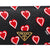 Prada Heart-Print Wallet- Black/Red