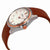 Ebel Wave Diamond Silver Dial Brown Leather Ladies Watch 1216299