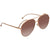 Fendi Run Away Brown Gradient Aviator Ladies Sunglasses FE-FF0286S DDB 63
