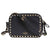 Valentino Small Calfskin Leather Rockstud Crossbody- Black