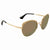 Prada Round Light Brown Mirror Gold Sunglasses