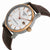 Tissot T-Classic Automatic Two-Tone Titanium Silver Dial Brown Leather Mens Watch T0874075603700