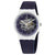 Swatch Siliblue Skeleton Dial Navy Silicone Mens Watch SUOW156