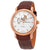 Mathey-Tissot Skeleton White Dial Automatic Mens Brown Leather Watch H7051PI