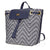 Michael Kors Junie Medium Woven Leather Backpack - ADMIRAL/OPWT