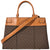 Michael Kors Gramercy Large Signature Logo Print Satchel- Brown