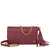 Tory Burch Fleming Flat Wallet Crossbody Bag- Imperial Garnet