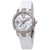 Ulysse Nardin Executive Dual Time Automatic Mother Of Pearl Diamond Dial Ladies Rubber Watch 243-10B-3C/691