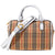 Burberry Small 1983 Check Link Bowling Bag- Silver