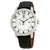 S Coifman Metallic White  Dial Black Leather Mens Watch SC0191