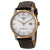 Tissot T-Classic Automatic Two-Tone Titanium Silver Dial Brown Leather Mens Watch T0874075603700