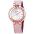 Bulova Rubaiyat White Mother of Pearl Dial Ladies Leather Watch 98R267