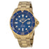 Invicta Pro Diver Blue Cabon Dial Gold Ion-plated Mens Watch 14357