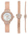 Anne Klein Mother of Pearl Dial Ladies Watch Set AK/3432RGST