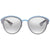 Dior Sun Light Gray, Silver Mirror Round Ladies Sunglasses DIORSUN RCV/96 52