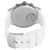 Swatch Elesilver White Dial Mens Chronograph Silicone Watch SVCK1007