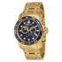 Invicta Pro Diver Chronograph Blue Dial 18kt Gold-plated Mens Watch 0073