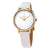 DKNY Modernist Quartz White Dial White Leather Ladies Watch NY2677