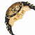 Invicta Pro Diver Chronograph Gold Dial Black Polyurethane Mens Watch 17566