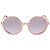 Tom Ford Ava Shiny Rose Gold Light Pink Round Sunglasses FT0572 28Z