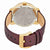Movado Bold Gold Sunray Dial Burgandy Leather Ladies Watch 3600456