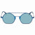 Fendi Eyeline Blue Mirror Round Ladies Sunglasses FF 0291/S PJP/3J 48