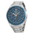 Seiko Chronograph Blue Dial Stainless Steel Mens Watch SSB091