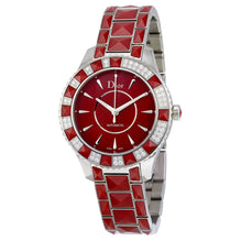 Dior Christal Red Dial Diamond Red Sapphire Automatic Ladies Watch CD144514M001
