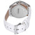 Guess Tri- Glitz Quartz Crystal Silver Dial White Leather Ladies Watch W0884L2