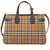Burberry Medium Banner in Vintage Check and Leather- Black