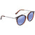 Guess Mirrored Blue Round Ladies Sunglasses GU753252X52
