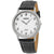 Seiko Quartz White Dial Black Leather Mens Watch SUP863P1