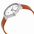 Skagen Ancher White Dial Cognac Leather Mens Watch SKW6433