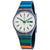 Swatch Color Crossing White Dial Multicolor Silicone Ladies Watch GN724