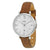 Fossil Jacqueline Silver Dial Tan Leather Strap Ladies Watch ES3708