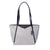 Michael Kors Whitney Pebbled Leather Tote- Grey/Black