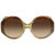 Chloe Round Brown Gradient Sunglasses CE732S 249 57