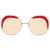 Fendi Glass Orange Geometric Ladies Sunglasses FF0358S040G63