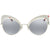 Fendi Eyeshine Violet Gradient Silver Mirror Cat Eye Ladies Sunglasses FF 0247/S VK6/GO -54