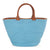 Emilio Pucci Mid-Sized Woven Raffia Tote Handbag in Powder Blue