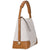 Michael Kors Crosby Large Signature Logo Print Shoulder Bag - Vanilla / Acorn