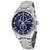 Seiko Solar Chronograph Blue Dial Titanium Mens Watch SSC365