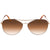 Tom Ford MARGRET Brown Butterfly Ladies Sunglasses FT0566 28G